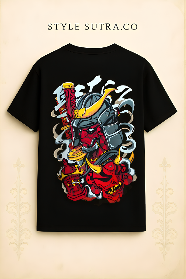 BOXY FIT Samurai Demon Duality Tee
